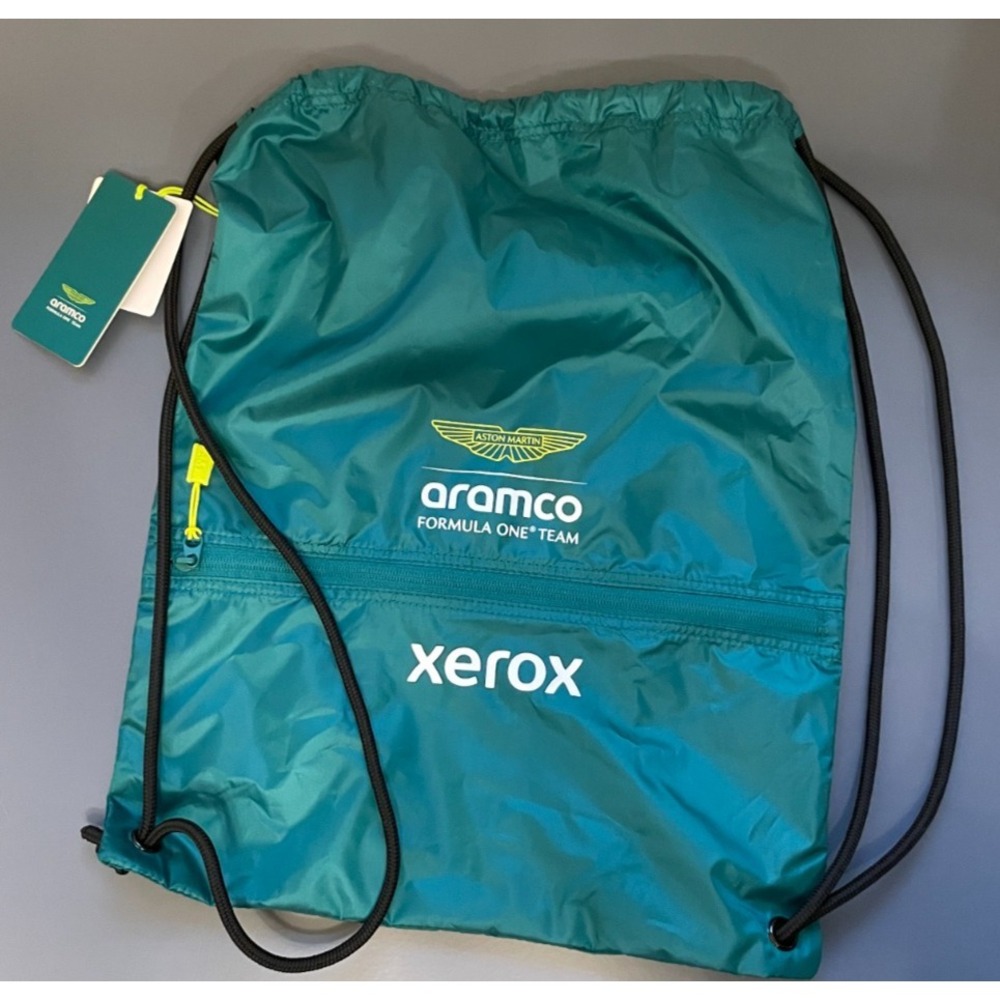 Aston Martin Formula One Team Drawstring Bag Green‎ Backpack Souvenir Pocket New
